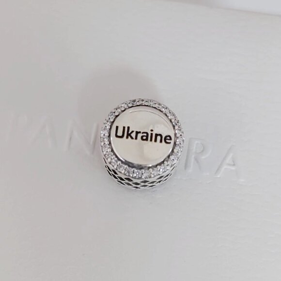 Pandora Ukraine Flag Bead Charm Travel Destination Pendant S925 Silver with box - Picture 5 of 6